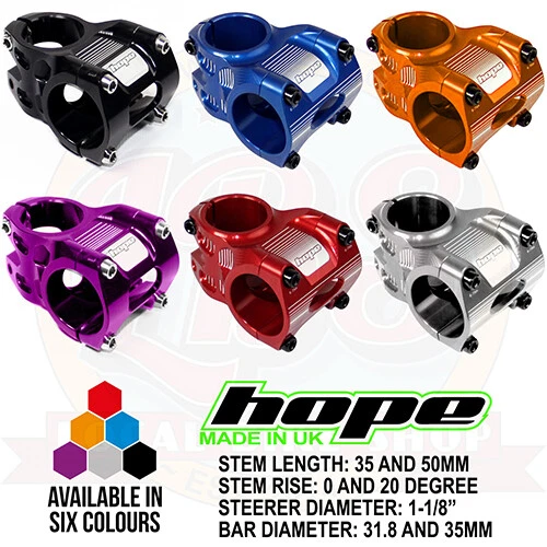 Hope AM Stem 1-1/8" Steerer - All colors and options - Brand New  - Image 2 of 4