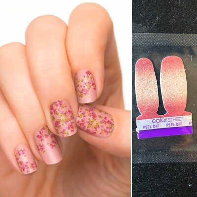 Incoco Nail Polish Appliqué Strips Cherry Blossoms- NEW/FREE SHIPPING