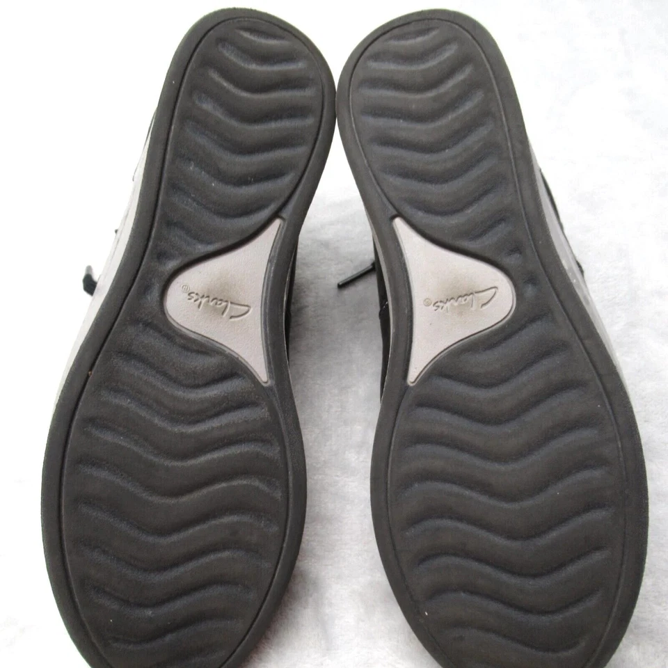 Clarks Cloudstepper Zapatos Mujer 7M Negro Con Cordones Tobillo Cremallera Detalle Brisa Informal Foto 3 de 4