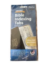 Tabbies Large Print Bible Indexing Tabs - Gold Edge Bible Indexing Tabs