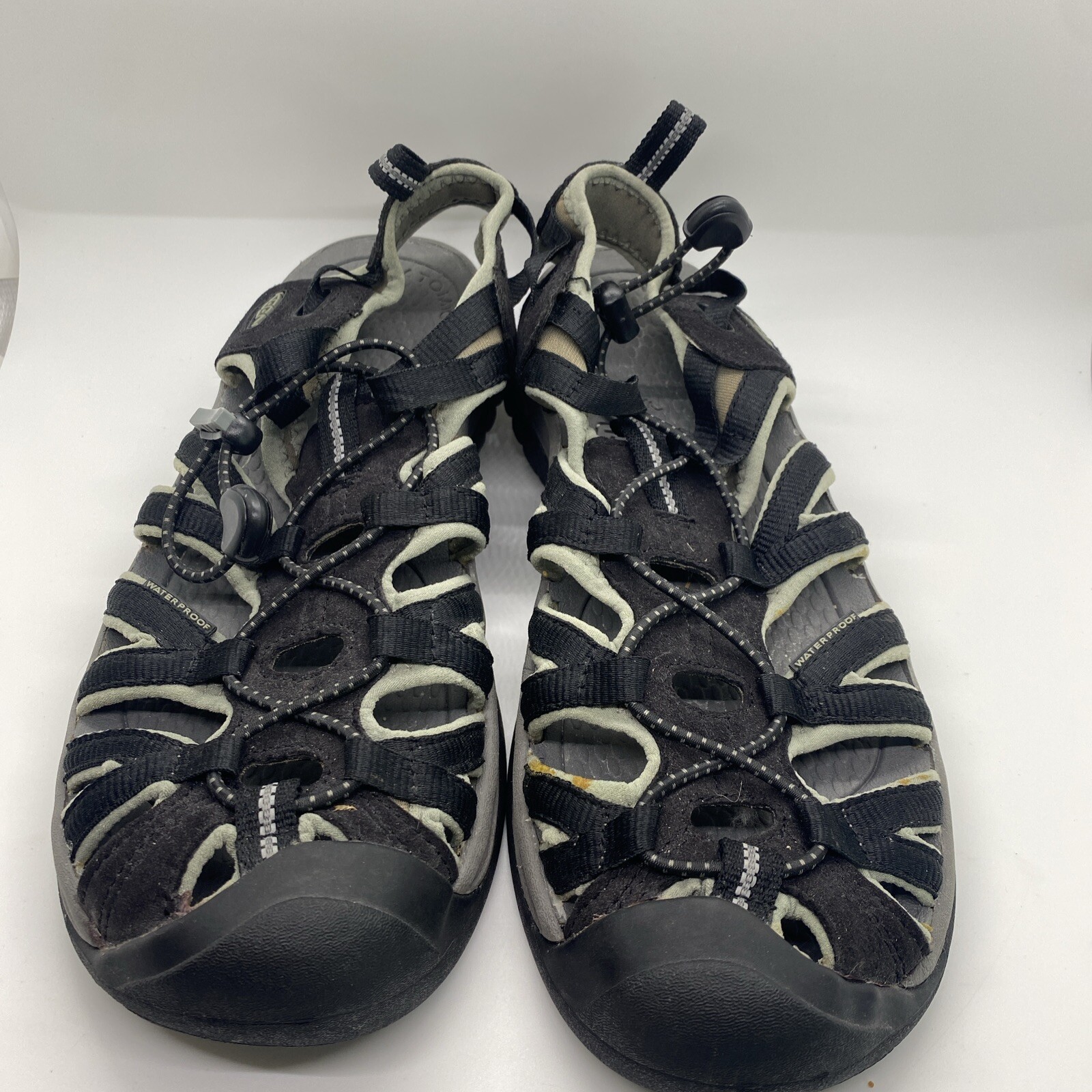 Sandali Keen donna taglia 9 5 grigio nero scarpe da trekking trail acqua outdoor casual