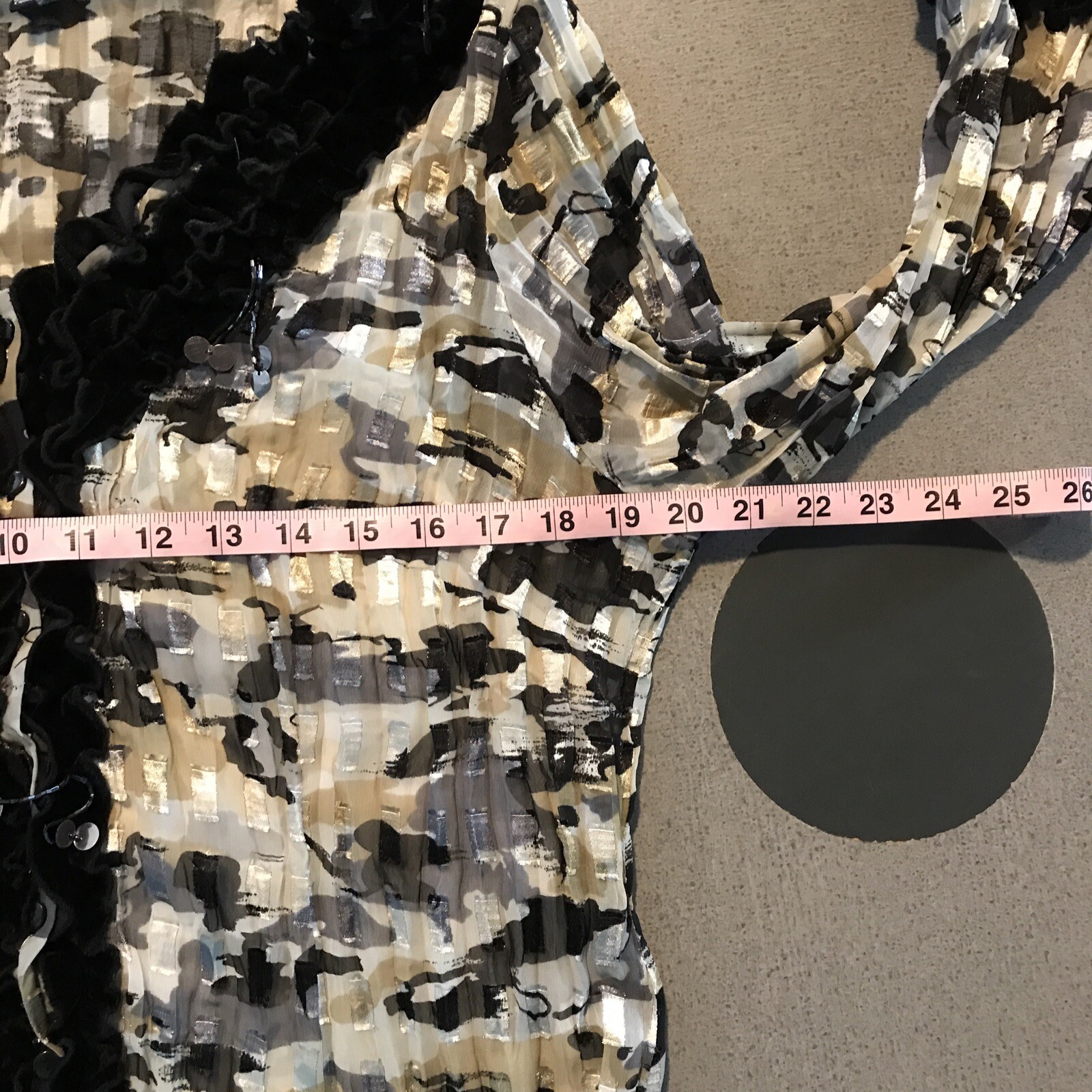 Notation's Multi Color button down blouse Top SZ … - image 7