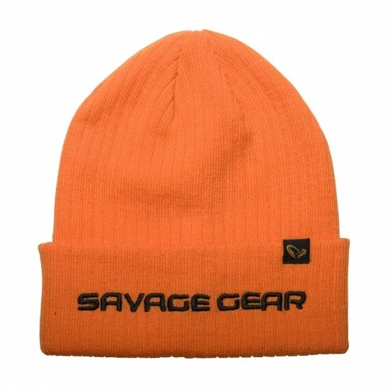 Savage Gear Fold-Up Beanie One Size Sun Orange Strick Winter Mütze 73742 - Bild 1 von 1