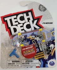 Tech Deck Finesse Sonic The Hedgehog Rings Skateboard 🛹 With Stand And Tool