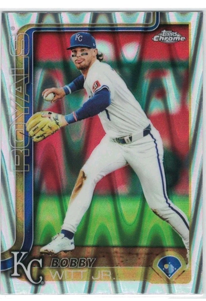 2025 Topps Chrome #93 Bobby Witt Jr Raywave Insert Kansas City Royals