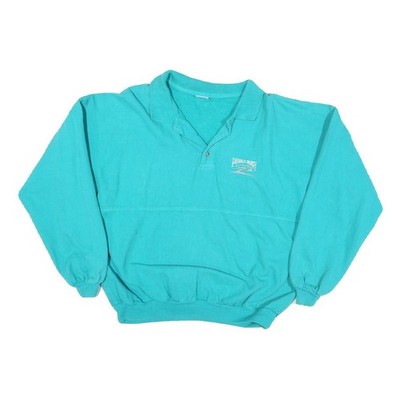 CRAZY SHIRT Herren Türkis Pullover Sweatshirt M Pebble Beach Polokragen