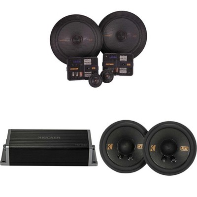 Kicker 47KEY2004 4-Channel DSP Smart Amp w/ 51KSS 6.75'' & 2.75'' Audio Upgrade...