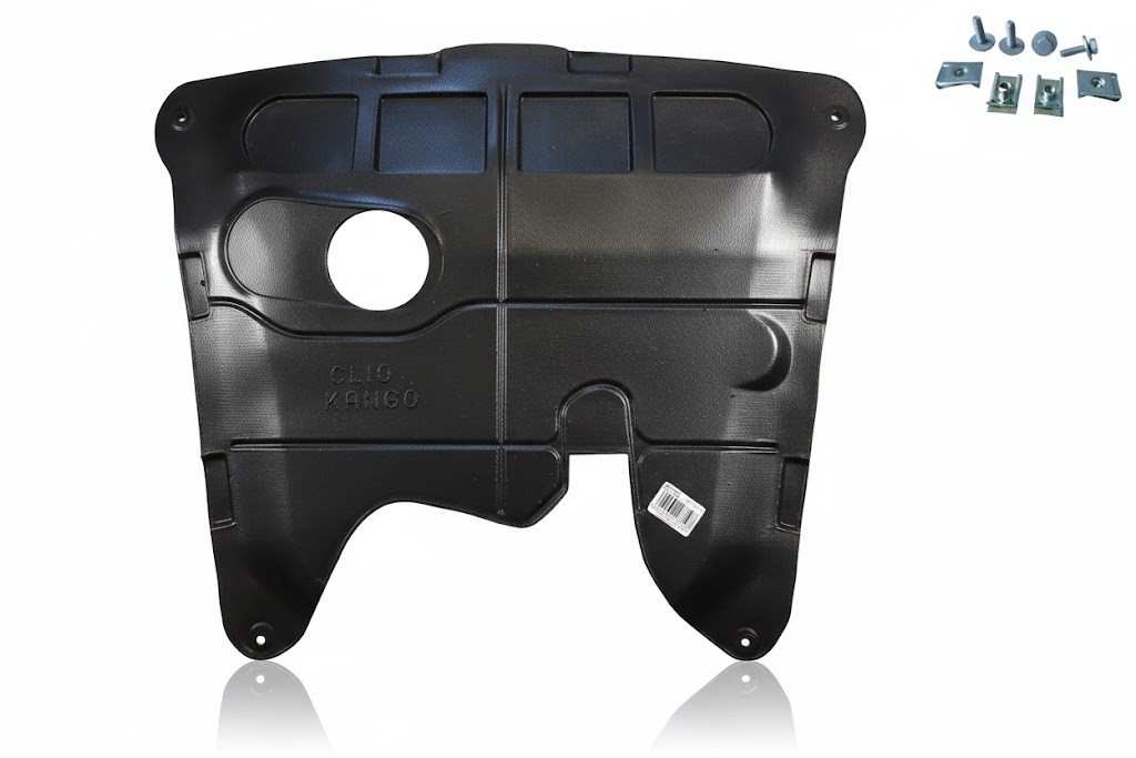 Cache sous moteur Renault Kangoo 1998-2008 plaque de protection noire en ABS