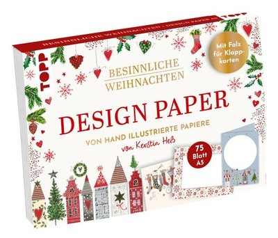 Design Paper Besinnliche Weihnachten DIN A5. Mit Falz für Klappkarten 75 Moti...