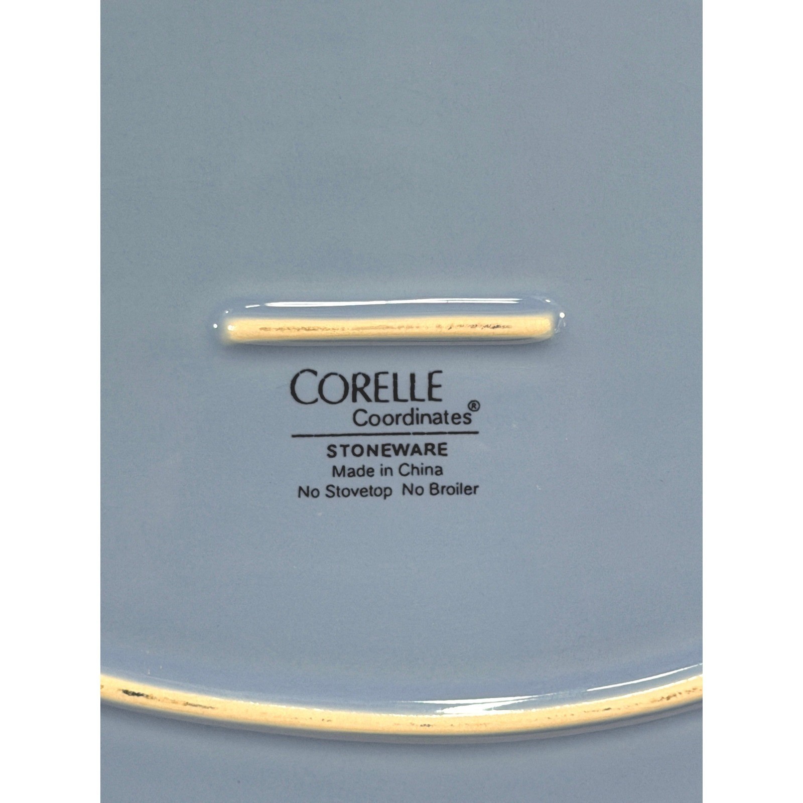 Corelle Coordinates Blue Oval Serving Platter Stoneware 17.5