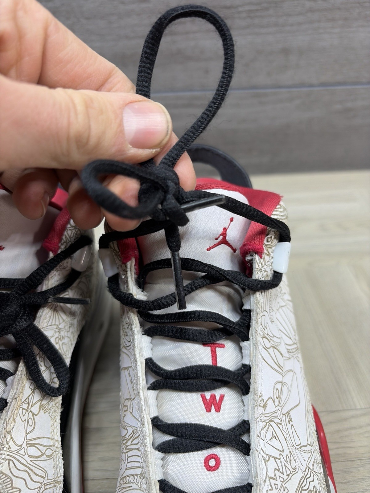 YOUTH Nike Air Jordan Dub Zero Black Red Kids Sneaker Shoes Size 4.5Y DV1360-160 thumbnail 8