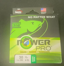 PowerPro  Braided Fishing Line - Moss_Green - 30lb - 150yd/135m (21100300150E)