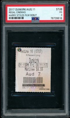 2017 Dunkirk HARRY STYLES FILM DEBUT Ticket Stub PSA 3 POP 1