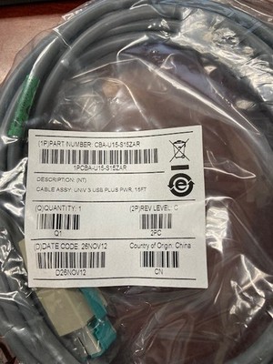 Zebra Symbol Powered USB scanner Cable 15ft CBA-U15-S15ZAR