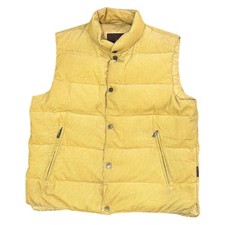 Moncler Yellow Corduroy Down Gilet Jacket Body Warmer Mustard Mens Large 4