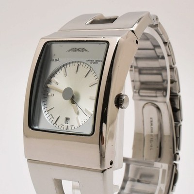 RARE [EXC+5] SEIKO Alba AKA V782-5090 Silver Quartz Men's Watch