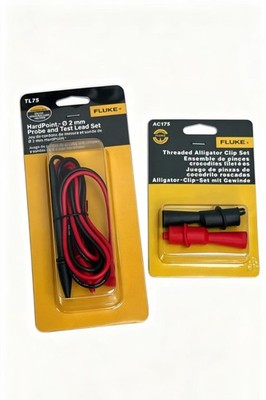 Fluke TL75 Test Lead Set  & AC175 Insulated Alligator Clip Flexible Boots