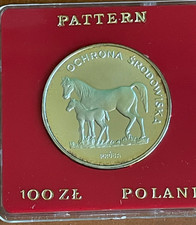 100 ZL "KONIE". Próba, Fischer P 241, Ag 625 , Polska 1964 rok.4000 sztuk.