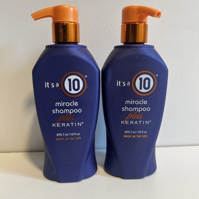 2 Pack It's a 10 Miracle Shampoo Plus Keratin 295.7ml/10fl.oz. New
