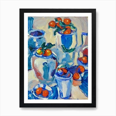 Clementine 2 Classic Fruit Art Prin gerahmtes Wandbild Poster Leinwanddruck Bild
