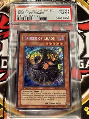 YuGiOh SPHERE OF CHAOS #RGBT-EN093🔥PSA 10 GEM MT🔥1st EDITION