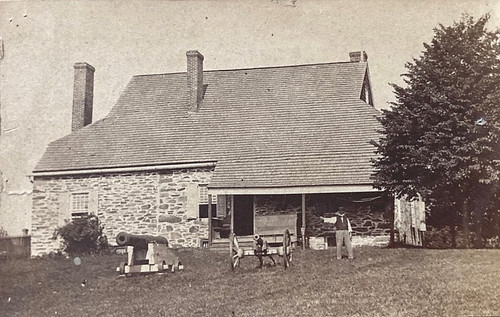 RARE! CIVIL WAR view of WASHINGTON'S HEADQUARTERS at NEWBURGH NY. 1864 CDV PHOTO
