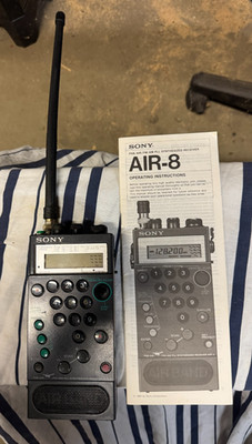 Sony Air-8 Handheld Synthesized Receiver 4-Band PSB/AIR/FM/AM Radio Tested Works
