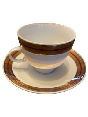 Colditz Tasse Untertasse M Weiß Klassisch Geometrisch Andere Fasern