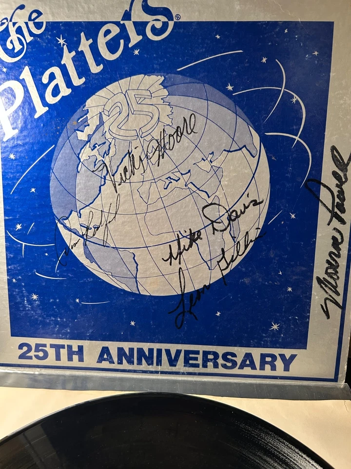 SIGNED AUTOGRAPHED The Platters - 25th Anniversary LP Vinyl Record Soul - Image 2 of 4