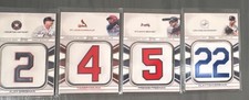 Topps 2022 Jersey Number Medallion Card Lot (4) Bregman Molina Freeman Kershaw