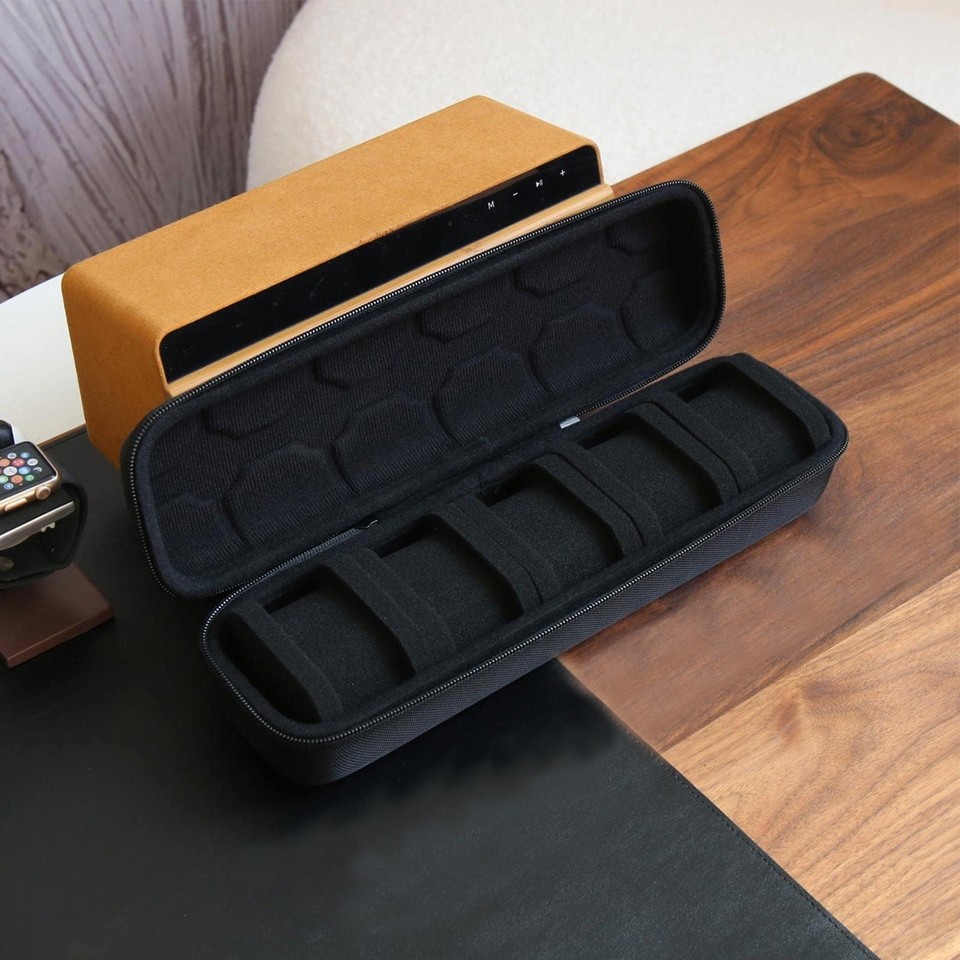 Travel Watch Roll Case 5 Slots Wristwatch Display Case Watches Storage ...