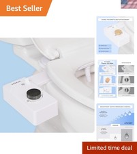 Tushy Classic 3.0 Non-Electric Bidet Attachment - Easy Install, Lead-Free Design