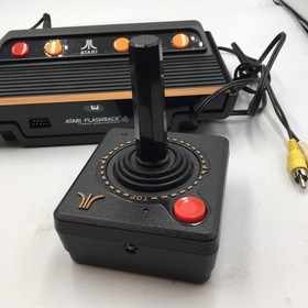 Atari Flashback 4 Home Console Black Classic Games Preloaded 1 Joystick +adapter