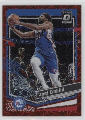 2023-24 Panini Donruss Optic Red Velocity Prizm 144/299 Joel Embiid #124 b7z