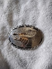 WESTERN SCORPION COWBOY COWGIRL BELT BUCKLE VINTAGE RARE 1990s SCORPIO