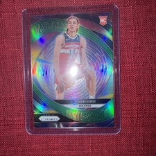 2024-25 Panini Prizm - Instant Impact Kyshawn George #19 Green Prizm (RC)