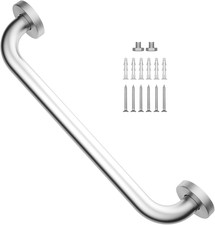 Brushed Nickel Grab Bar 16 Inch, Stainless Steel Safety Grab Bar, Wall Mounted