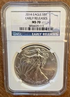 2014 American Silver Eagle $1 MS 70 NGC Early Releases