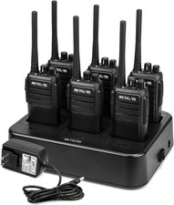 RT21 Long Range Walkie Talkies for Adults - Heavy Duty 6 Pack with Charger