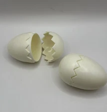 Vintage Fisher Price Fun W Food 2x Egg Shells (empty) Pretend Play Kitchen Food