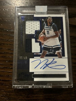 Naz Reid 2019-20 Panini One & One RPA /49 Blue Color Match