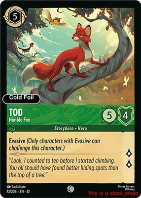 Tod - Nimble Fox [Lorcana TCG 12 - 72/204] Cold Foil
