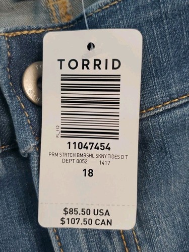 Torrid Jeans Sz 18T Distressed Bombshell Skinny Stretch High Waist Denim Women - Picture 11 of 16