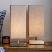 Set of 2 Charlotte Touch Dimmable Grey  Table Lamps