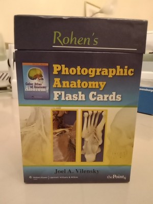 Rohen's Photographic Anatomy Flash Cards  Joel A Vilensky Chihiro Yokochi 220 Ca