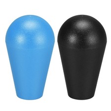Cabeza de joystick arcade elipse ovalada bola basculante mango superior azul negro 2 piezas