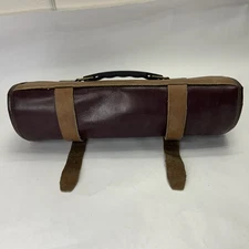 Leather Roll Up Tools Organizer - Handle To Carry- Buckles - 104 Slots