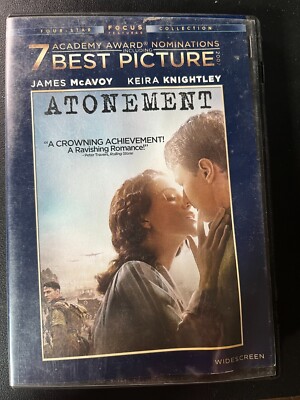Atonement (DVD, 2007) Full Screen *OR Widescreen James McAvoy Keira Knightley