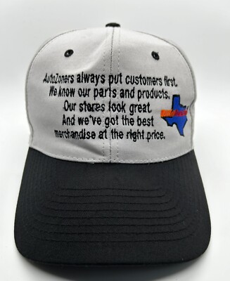 Autozoners Always Put Customers First Cap Hat Adult Snapback Gray Cotton Nissun