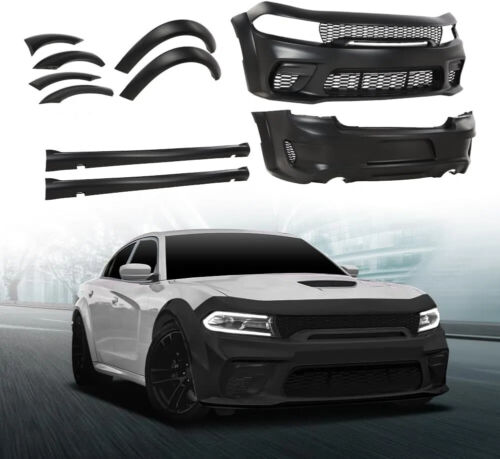Fit For 2015-2023 Dodge Charger Widebody Kit Front and Rear Bumper Hellcat Style